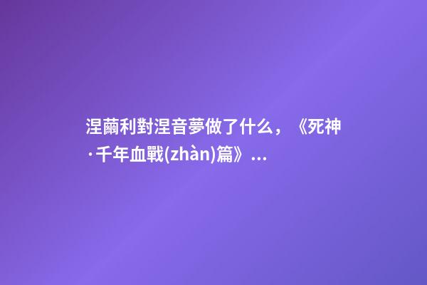 涅繭利對涅音夢做了什么，《死神·千年血戰(zhàn)篇》詳解友哈巴赫親衛(wèi)隊(duì)的原型與成員的BUG能力
