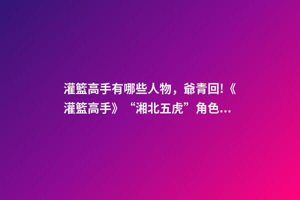 灌籃高手有哪些人物，爺青回!《灌籃高手》“湘北五虎”角色海報(bào)曝光-第1張-觀點(diǎn)-玄機(jī)派