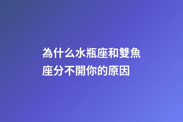 為什么水瓶座和雙魚座分不開你的原因-第1張-星座運勢-玄機派