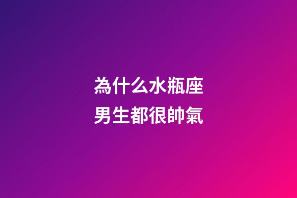 為什么水瓶座男生都很帥氣-第1張-星座運勢-玄機派