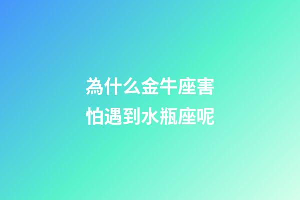 為什么金牛座害怕遇到水瓶座呢-第1張-星座運(yùn)勢(shì)-玄機(jī)派
