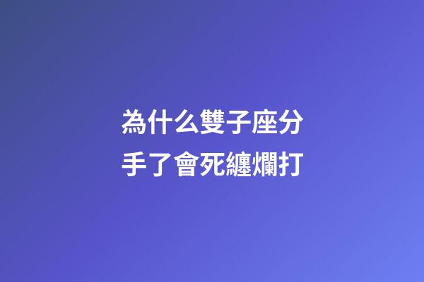 為什么雙子座分手了會死纏爛打-第1張-星座運勢-玄機派