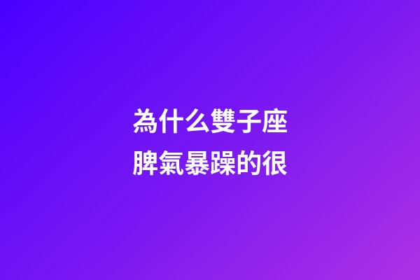 為什么雙子座脾氣暴躁的很-第1張-星座運勢-玄機派