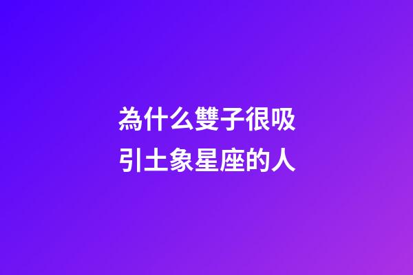 為什么雙子很吸引土象星座的人-第1張-星座運勢-玄機派