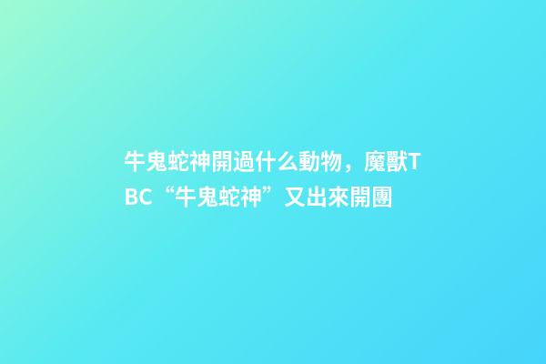 牛鬼蛇神開過什么動物，魔獸TBC“牛鬼蛇神”又出來開團-第1張-觀點-玄機派