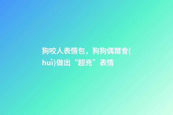 狗咬人表情包，狗狗偶爾會(huì)做出“超兇”表情-第1張-觀點(diǎn)-玄機(jī)派
