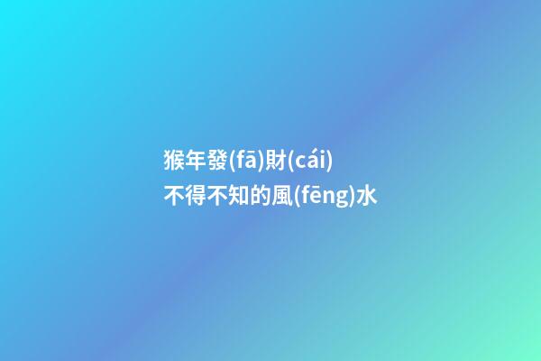 猴年發(fā)財(cái)不得不知的風(fēng)水