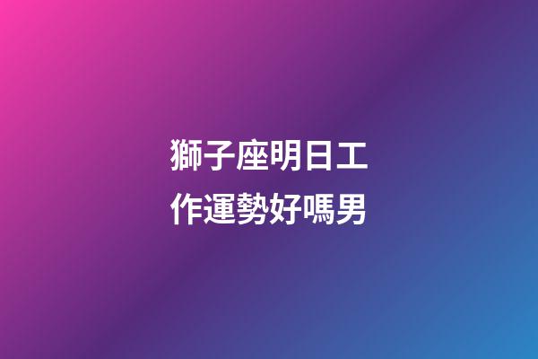 獅子座明日工作運勢好嗎男-第1張-星座運勢-玄機派
