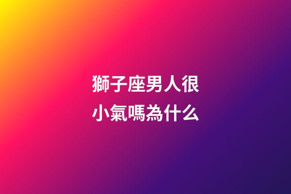 獅子座男人很小氣嗎為什么-第1張-星座運(yùn)勢(shì)-玄機(jī)派