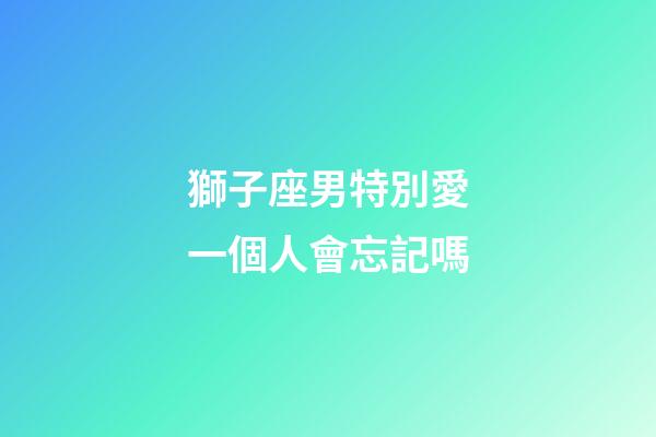 獅子座男特別愛一個人會忘記嗎-第1張-星座運勢-玄機派