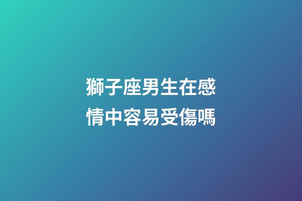 獅子座男生在感情中容易受傷嗎-第1張-星座運(yùn)勢-玄機(jī)派