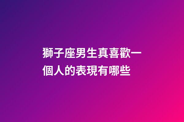 獅子座男生真喜歡一個人的表現有哪些-第1張-星座運勢-玄機派