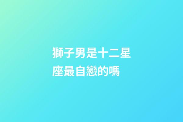 獅子男是十二星座最自戀的嗎-第1張-星座運勢-玄機派
