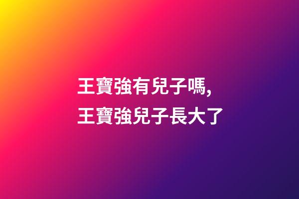 王寶強有兒子嗎,王寶強兒子長大了-第1張-觀點-玄機派