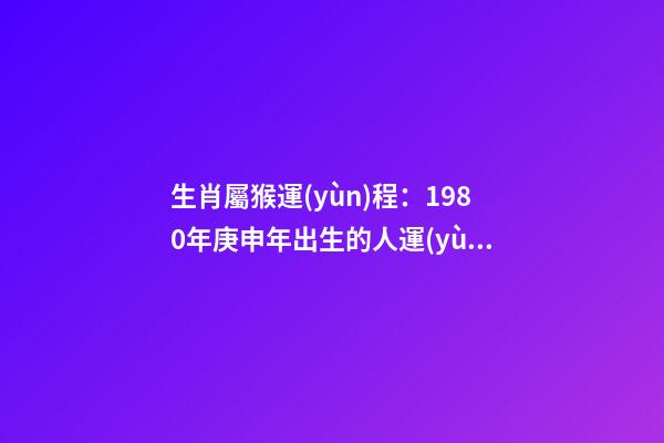 生肖屬猴運(yùn)程：1980年庚申年出生的人運(yùn)勢大解析