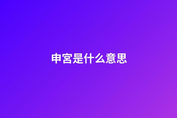 申宮是什么意思