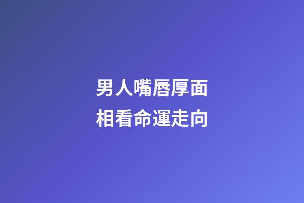 男人嘴唇厚面相看命運走向