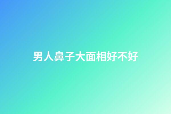 男人鼻子大面相好不好