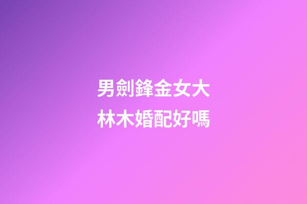 男劍鋒金女大林木婚配好嗎