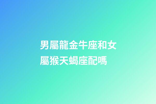 男屬龍金牛座和女屬猴天蝎座配嗎-第1張-星座運勢-玄機派