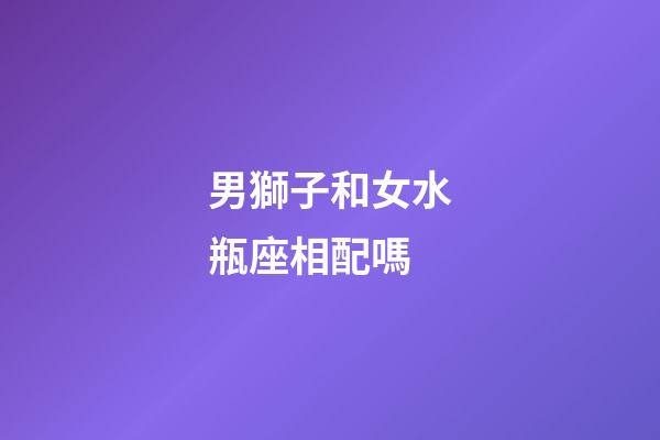 男獅子和女水瓶座相配嗎-第1張-星座運勢-玄機派