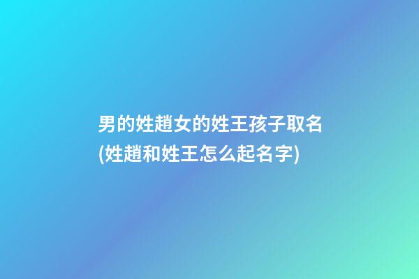 男的姓趙女的姓王孩子取名(姓趙和姓王怎么起名字)