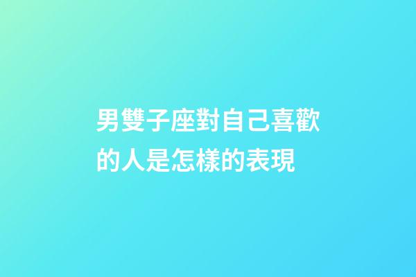 男雙子座對自己喜歡的人是怎樣的表現-第1張-星座運勢-玄機派