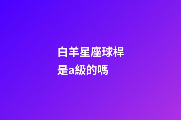 白羊星座球桿是a級的嗎