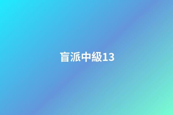 盲派中級13