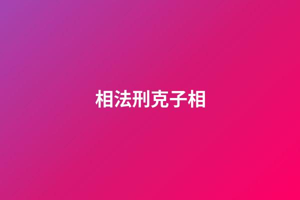 相法刑克子相