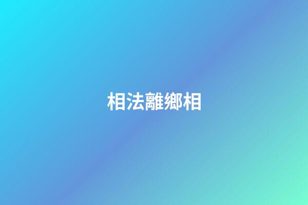 相法離鄉相