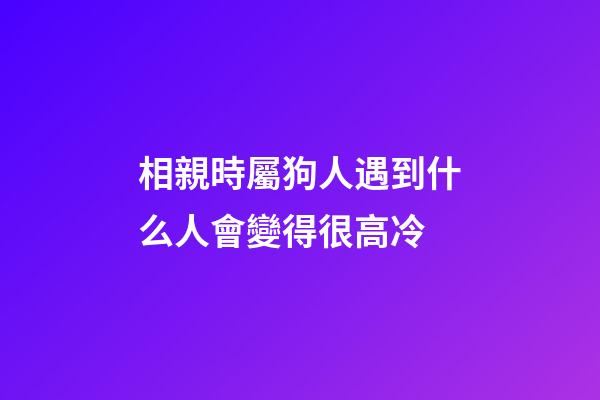 相親時屬狗人遇到什么人會變得很高冷