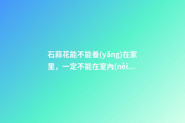 石蒜花能不能養(yǎng)在家里，一定不能在室內(nèi)養(yǎng)-第1張-觀點(diǎn)-玄機(jī)派