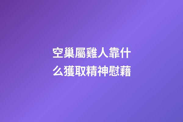 空巢屬雞人靠什么獲取精神慰藉