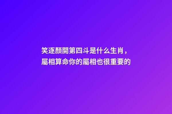 笑逐顏開第四斗是什么生肖，屬相算命你的屬相也很重要的-第1張-觀點-玄機派