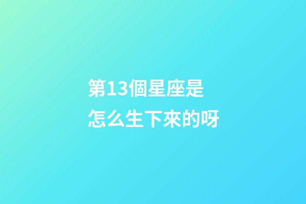 第13個星座是怎么生下來的呀-第1張-星座運勢-玄機派