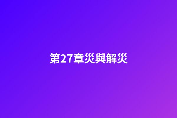 第27章災與解災