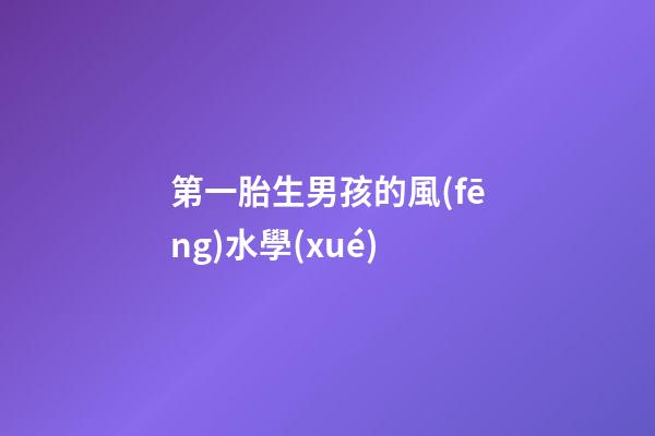 第一胎生男孩的風(fēng)水學(xué)
