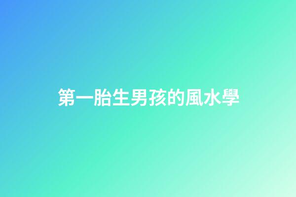 第一胎生男孩的風水學