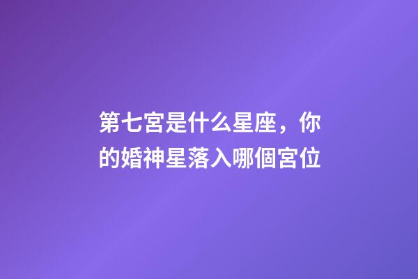 第七宮是什么星座，你的婚神星落入哪個宮位