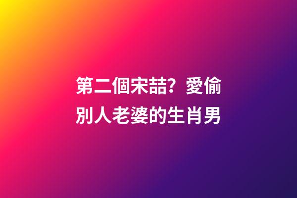 第二個宋喆？愛偷別人老婆的生肖男