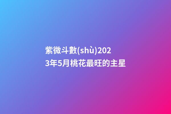 紫微斗數(shù)2023年5月桃花最旺的主星