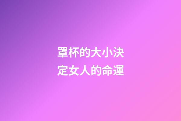 罩杯的大小決定女人的命運