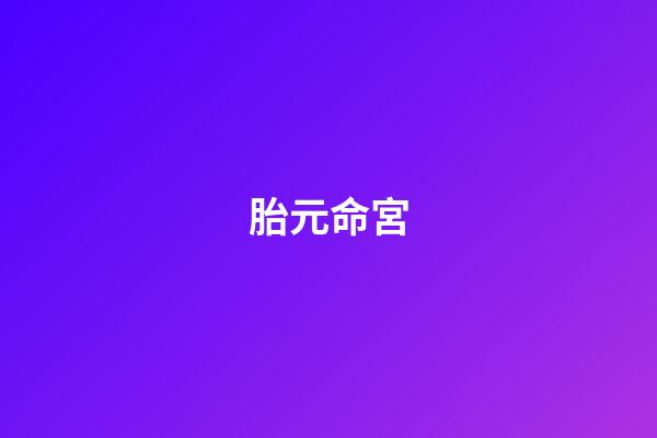 胎元命宮