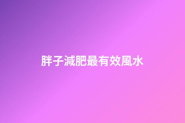 胖子減肥最有效風水