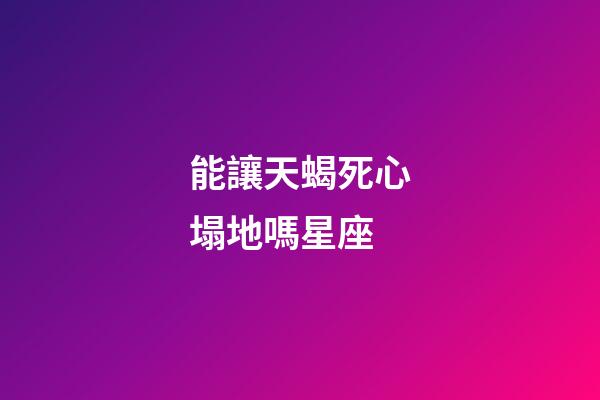 能讓天蝎死心塌地嗎星座-第1張-星座運勢-玄機派