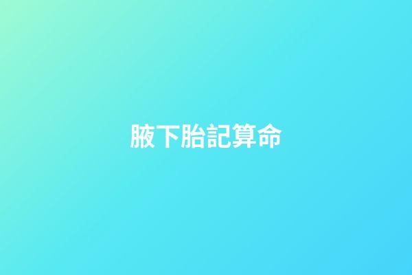 腋下胎記算命