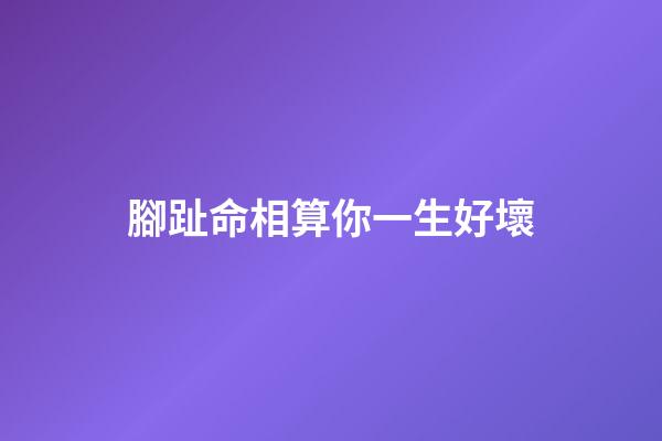 腳趾命相算你一生好壞