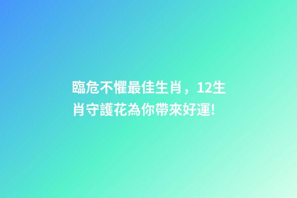 臨危不懼最佳生肖，12生肖守護花為你帶來好運!-第1張-觀點-玄機派