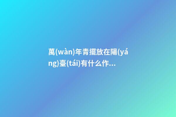 萬(wàn)年青擺放在陽(yáng)臺(tái)有什么作用
